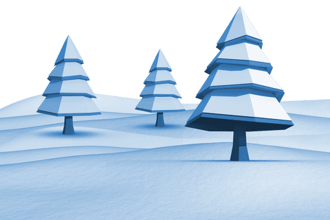 stylized transparent fir trees in snowy landscape - Download Free Stock Videos Pikwizard.com