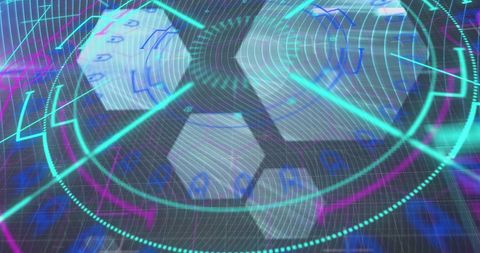 Futuristic Digital Data Processing on Hexagonal Panels - Download Free Stock Images Pikwizard.com