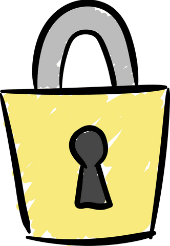 Stylized Yellow Padlock on Transparent Background for Web Security - Download Free Stock Videos Pikwizard.com