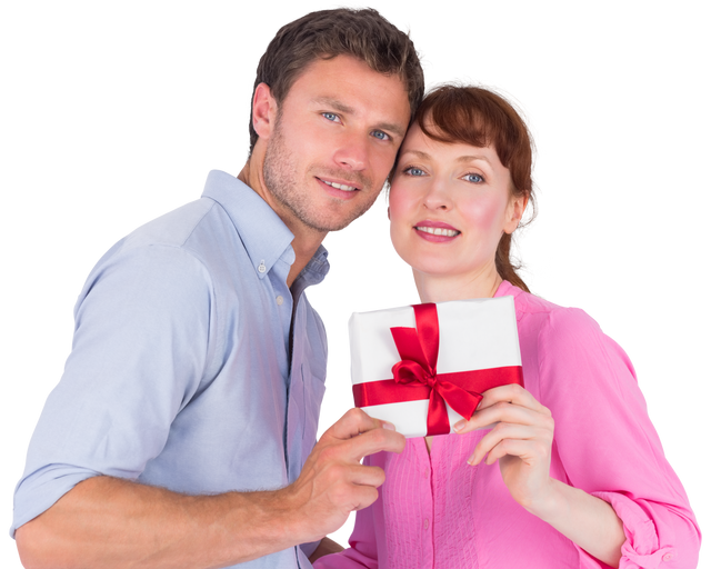 Loving Couple Holding a Transparent Gift Box Close Up - Download Free Stock Videos Pikwizard.com