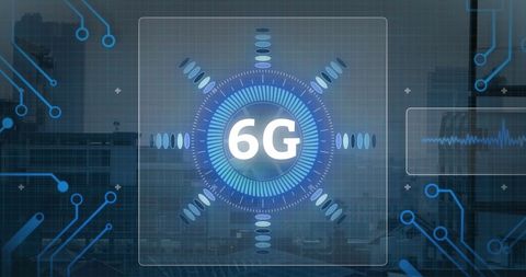 Futuristic 6G Concept on Digital Circuit Board Background - Download Free Stock Images Pikwizard.com