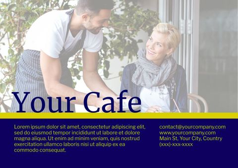 Cozy Cafe Scene with Happy Customer and Friendly Barista - Download Free Stock Templates Pikwizard.com
