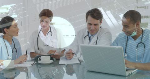 Doctors Engaging in Digital Analysis and Global Data Exchange