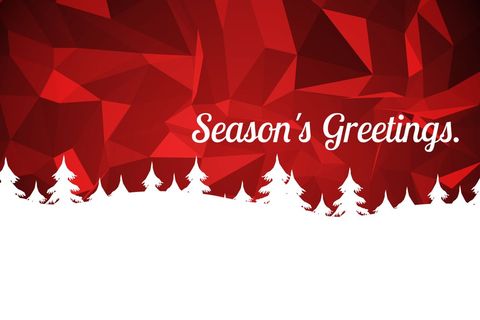 Festive Season's Greetings with Red Geometric Patterns - Download Free Stock Templates Pikwizard.com