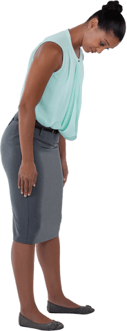 Professional Woman in Profile Transparent Background