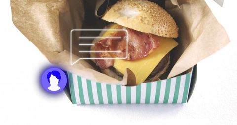 Digital Essence of a Bacon Cheeseburger with Online Interaction