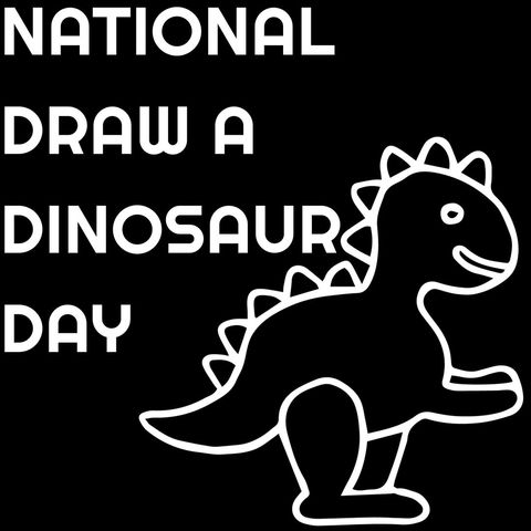 celebrate national draw a dinosaur day with creative art - Download Free Stock Templates Pikwizard.com