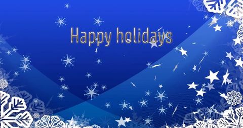 Happy Holidays Festive Winter Wonderland Scene