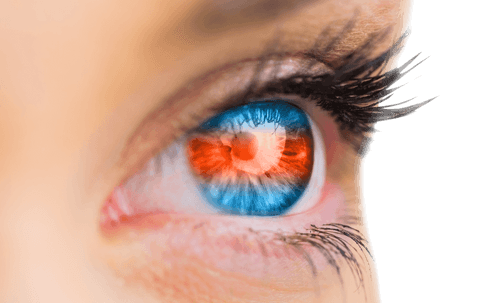 close-up of transparent background with red and blue eye - Download Free Stock Videos Pikwizard.com