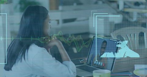 Virtual Business Call with Digital Interface Overlays