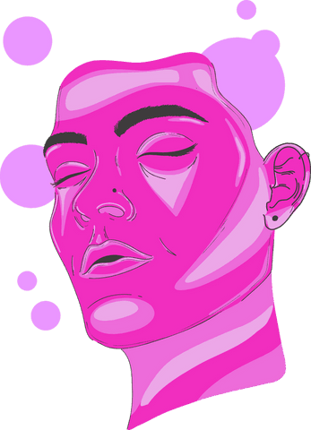 futuristic abstract female portrait with neon highlights - Download Free Stock Videos Pikwizard.com
