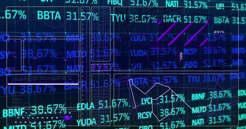 Abstract Stock Market Data Analyzed on Digital Grid - Download Free Stock Images Pikwizard.com
