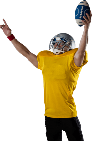 transparent excited football player celebrating touchdown victory - Download Free Stock Videos Pikwizard.com