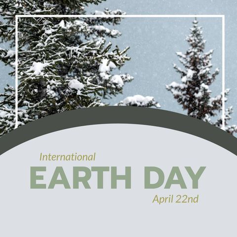 snow-covered forest celebrates international earth day - Download Free Stock Templates Pikwizard.com