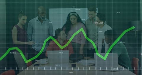 Statistical Data Trends Discussed by Diverse Team in Modern Office - Download Free Stock Images Pikwizard.com