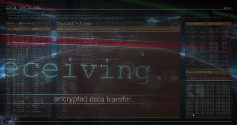 Security System Display with Global Data and Networking - Download Free Stock Images Pikwizard.com