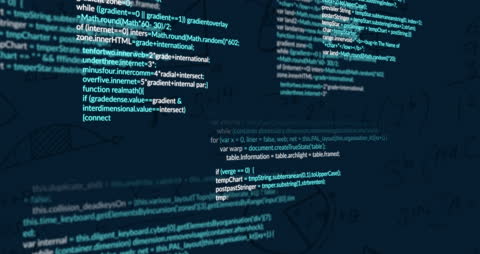 Flowing Lines of Code on Digital Dark Theme Background