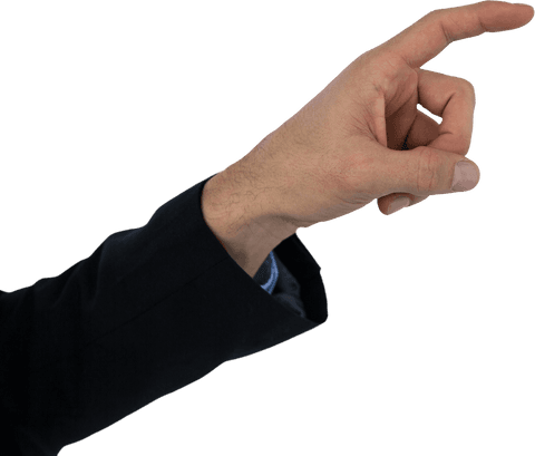 Transparent Pointing Male Hand with Business Suit Gesture - Download Free Stock Videos Pikwizard.com