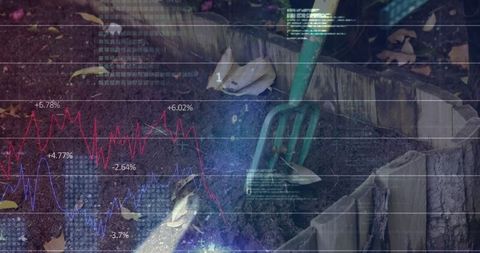 Gardening and Financial Growth Overlay in Eco-Friendly Focus