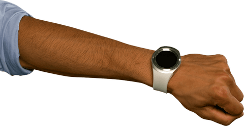 Transparent Arm Wearing White Smartwatch - Download Free Stock Videos Pikwizard.com