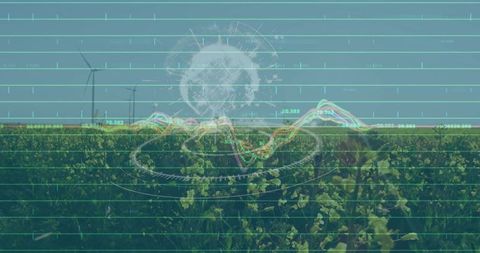 Sustainable technology in agriculture with wind turbines