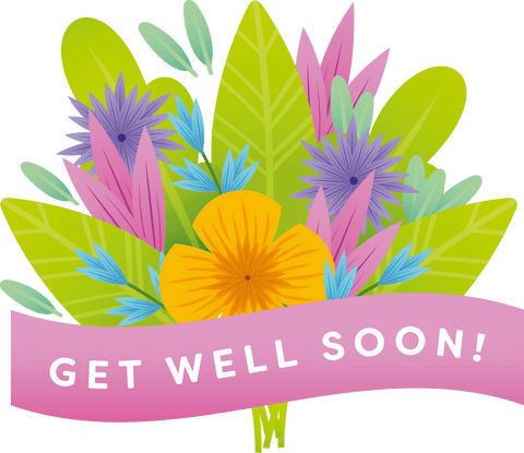 floral get well soon text with transparent background - Download Free Stock Videos Pikwizard.com