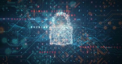 Glowing Particle-Based Padlock with Malware Warnings in Digital Environment