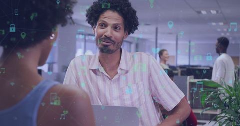 Diverse Team Discussing Cybersecurity Insights in Modern Office - Download Free Stock Images Pikwizard.com