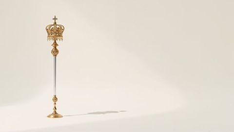 Opulent british empire ceremonial staff showcasing royal splendor