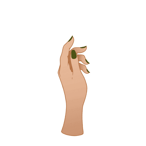 stylized hand displaying elegant olive green nails on transparent background - Download Free Stock Videos Pikwizard.com