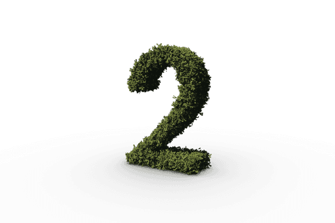 grass-covered number 2 illustrating nature on transparent background - Download Free Stock Videos Pikwizard.com
