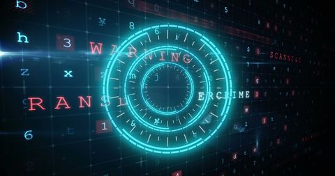 Cyber Attack Warning Interface with Scanning Scope - Download Free Stock Images Pikwizard.com