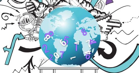 Digitally Transformed World with Numeric Symbols - Download Free Stock Images Pikwizard.com