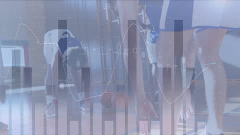 Creative Data Animation Portrait of Basketball Sports Strategy