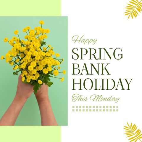 spring bank holiday celebration with yellow flowers - Download Free Stock Templates Pikwizard.com