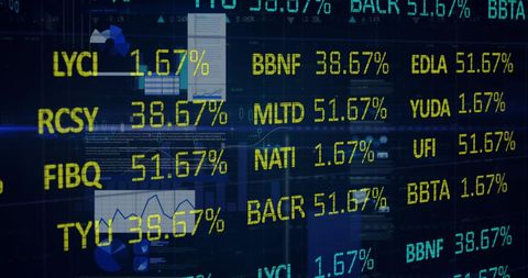 Digital Stock Market Data Display on Dark Background - Download Free Stock Images Pikwizard.com