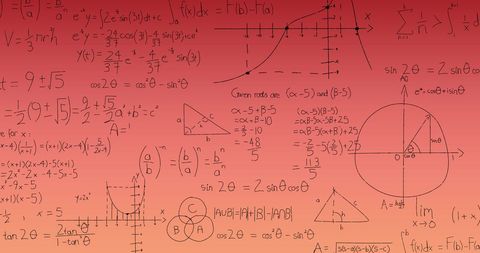 Mathematics Equations on Pink Gradient Background - Download Free Stock Images Pikwizard.com
