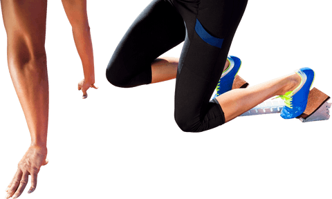 transparent athlete kneeling at starting block - Download Free Stock Videos Pikwizard.com