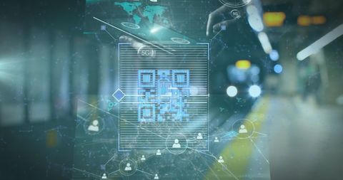 QR Code Technology Interacting with Digital Interfaces - Download Free Stock Images Pikwizard.com