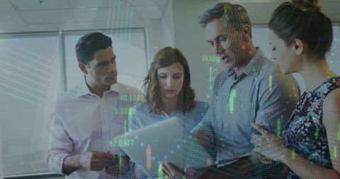 Diverse Business Team Analyzing Digital Data Within Modern Office - Download Free Stock Images Pikwizard.com