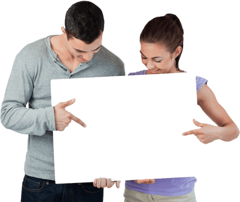 Couple Holding Blank Chalkboard, Transparent Background - Download Free Stock Videos Pikwizard.com