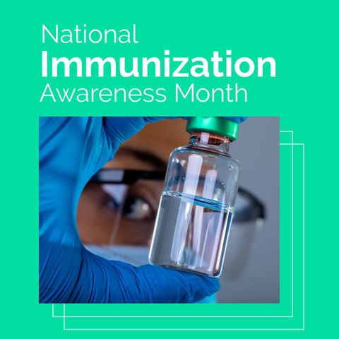 Immunization Awareness with Scientist Holding Vial - Download Free Stock Templates Pikwizard.com
