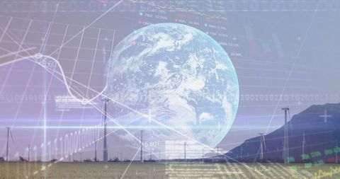 Global Data Integration with Renewable Energy and Technology - Download Free Stock Images Pikwizard.com