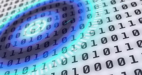 Futuristic Scanning Data System with Binary Code - Download Free Stock Images Pikwizard.com