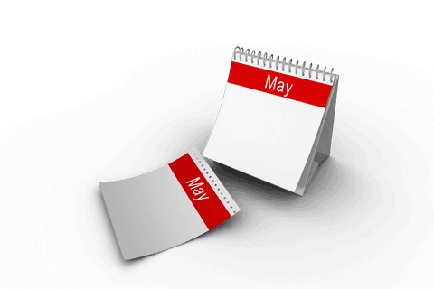 transparent may calendar page with detached sheet illustration - Download Free Stock Videos Pikwizard.com