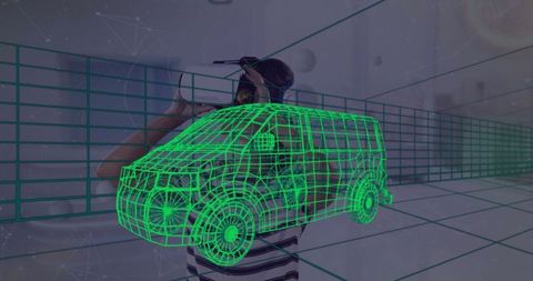 virtual reality design innovation with 3d van model visualization - Download Free Stock Images Pikwizard.com