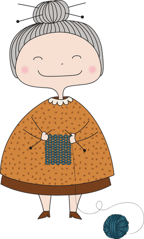 cute grandma knitting with cozy sweater on transparent background - Download Free Stock Videos Pikwizard.com