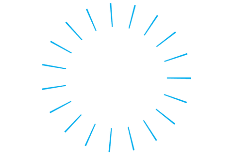 Blue radiant lines coming from a central circle create a futuristic, energetic digital effect. Ideal for graphics illustrating technology, innovation, energy, or modern design elements. Versatile for backgrounds, digital interfaces, or visual representations of motion and dynamism on transparent background.