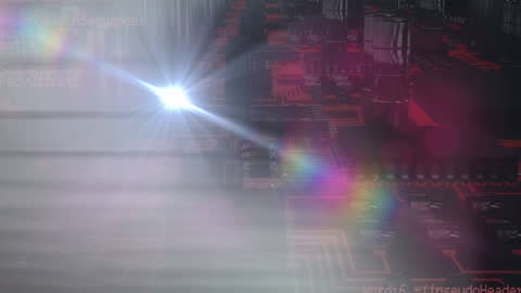 Abstract Data Streams with Futuristic Digital Overlay