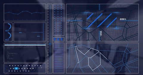 Futuristic Financial Data Interface with Technical Analytics - Download Free Stock Images Pikwizard.com